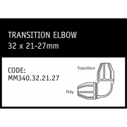 Marley Philmac Transition Elbow 32 x 21-27mm - MM340.32.21.27